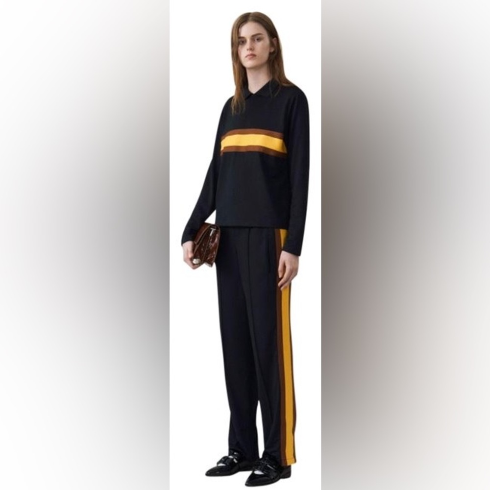 GANNI track pants with stripe detail